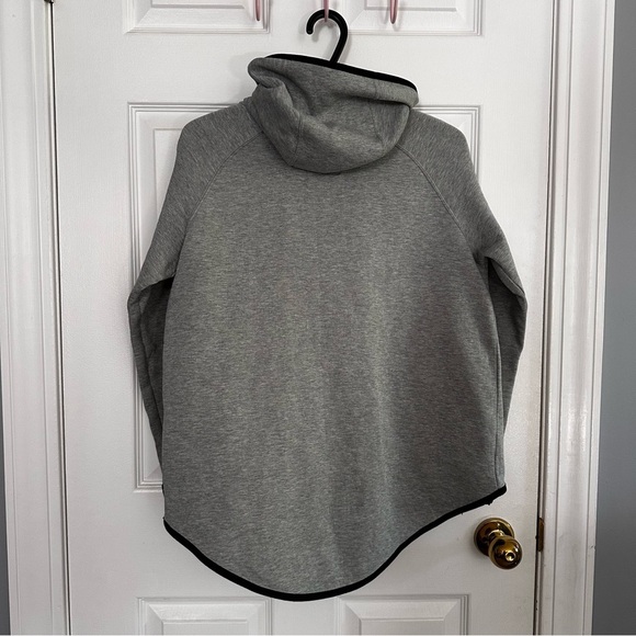 NIKE *Tech Fleece* Asymmetrical Full Zip Hoodie Grey / Black Trim Women's Size S - Picture 4 of 12